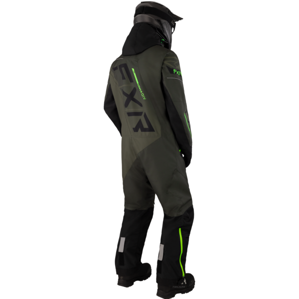 MEN'S CX F.A.S.T. INSULATED MONOSUIT DARK OLIVE/LIME - Bilde 2