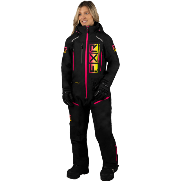 WOMEN'S RECRUIT F.A.S.T. INSULATED MONOSUIT BLACK/RASP-HI VIS FADE