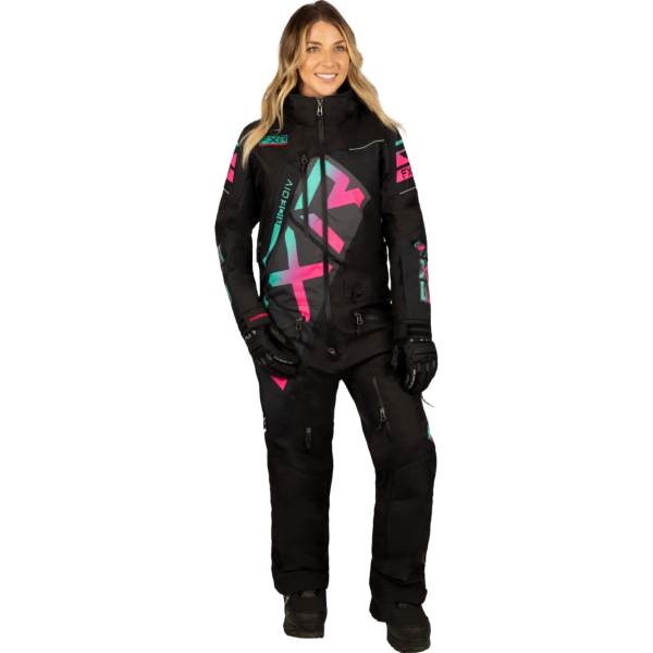 WOMEN'S CX F.A.S.T. INSULATED MONOSUIT BLACK/MINT-E PINK FADE